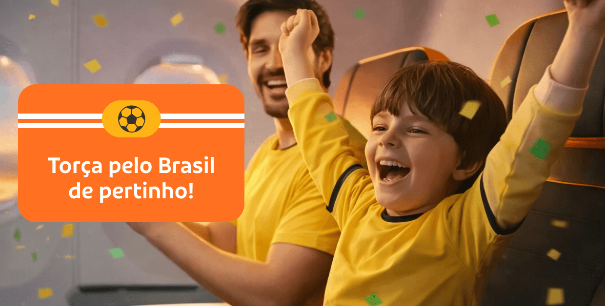 Torça pelo Brasil de pertinho!